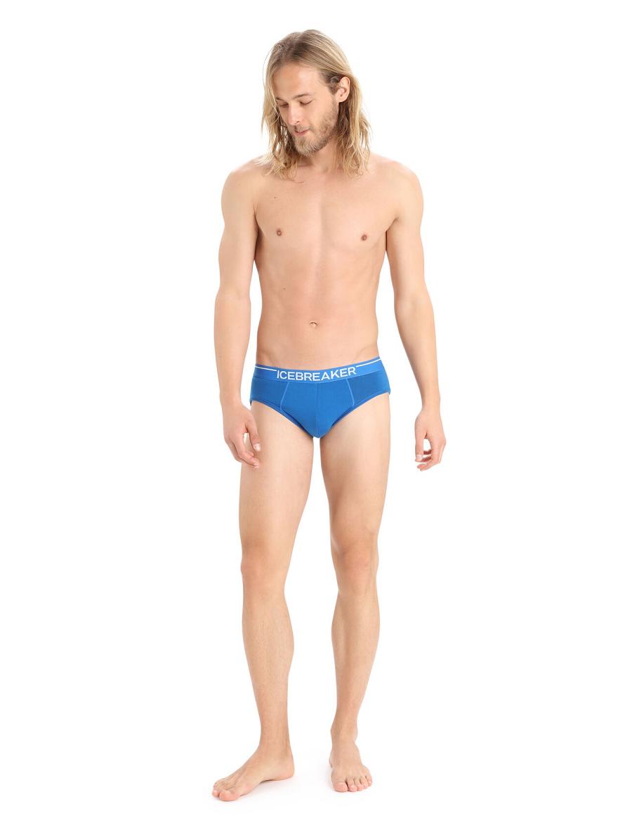 Icebreaker Merino Anatomica Briefs Férfi Fehérnemű Kék | HU 1296ZUTG